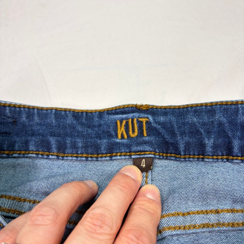 Kut from the Kloth high rise boyfriend dark wash jeans, denim. Size 4. - Picture 4 of 6